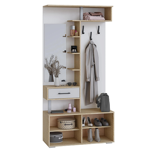 Прихожая Канзас Дуб сонома/Белый