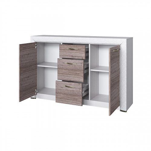 Спальный гарнитур OLIVIA Вудлайн крем/дуб анкона