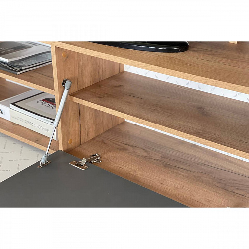 Стенка Бери дуб крафт золотой/белое дерево