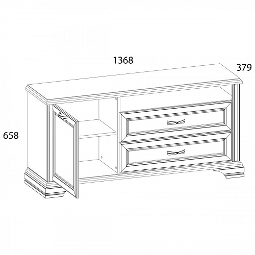 Тумба RTV 1D2SN MONAKO Сосна винтаж/дуб анкона