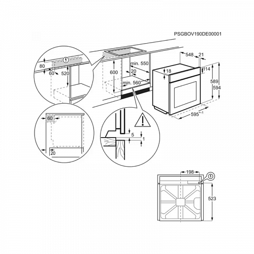 Встраиваемые электрические духовки ELECTROLUX COD8H39Z