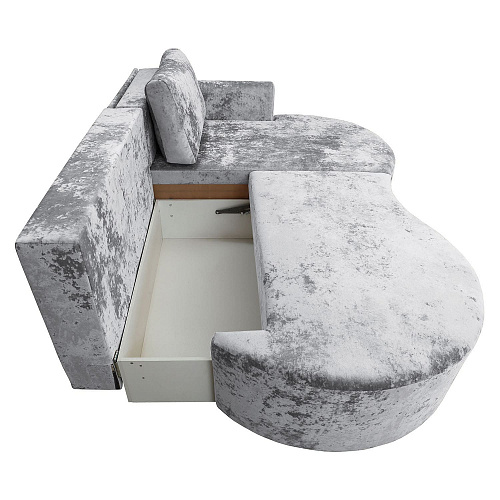 Угловой диван Каир (Левый) PLUSH SILVER