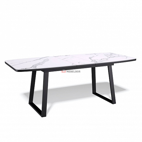 Стол обеденный Kenner AZ1400 черный/керамика белая