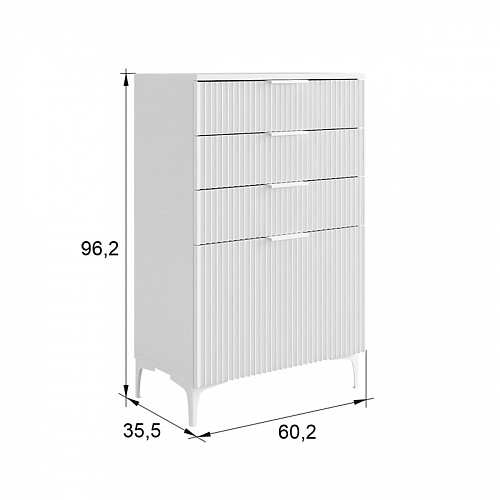 Гостиная Зефир К2 белое дерево/черный муар/графит