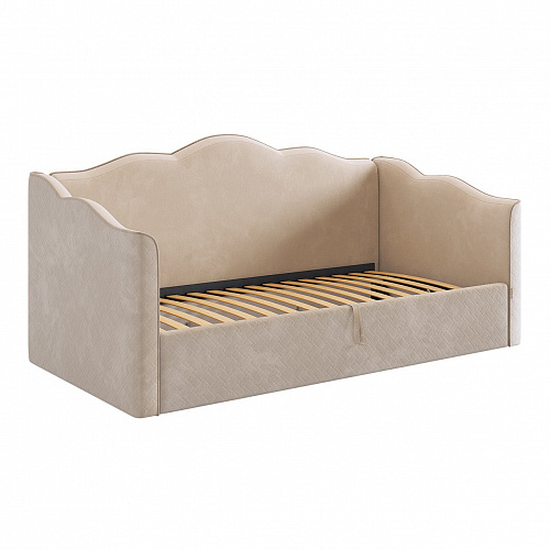 Кровать-софа Лея К1 90х200 крем (велюр)/латте (велюр)