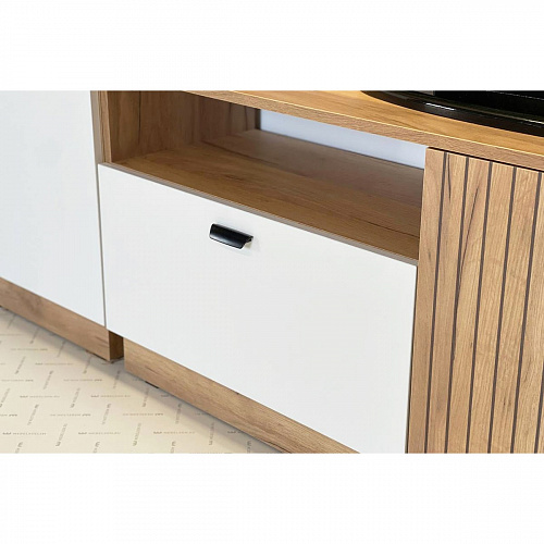 Тумба под ТВ Моди дуб крафт золотой/белое дерево