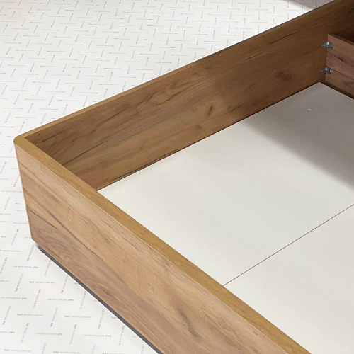 Кровать с подъемным механизмом Адам 160х200 дуб крафт золотой/белоснежный