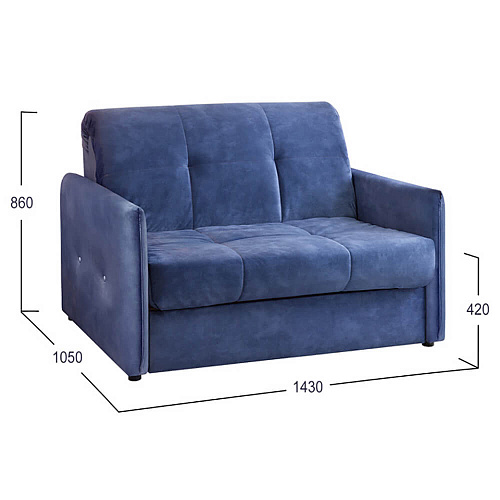 Диван Аккордеон с боковинами 1200 2К