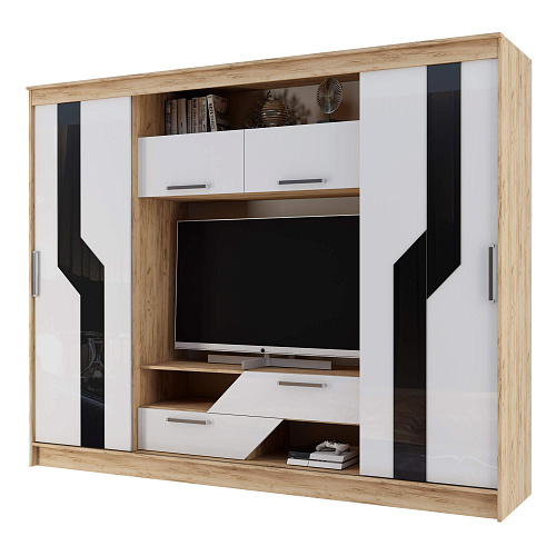 Гостиная Кармен Дуб вотан/Белый гладкий