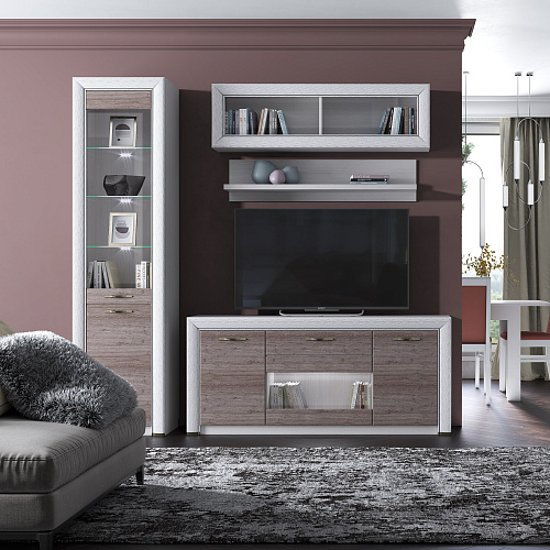 Гостиная OLIVIA Вудлайн крем/дуб анкона