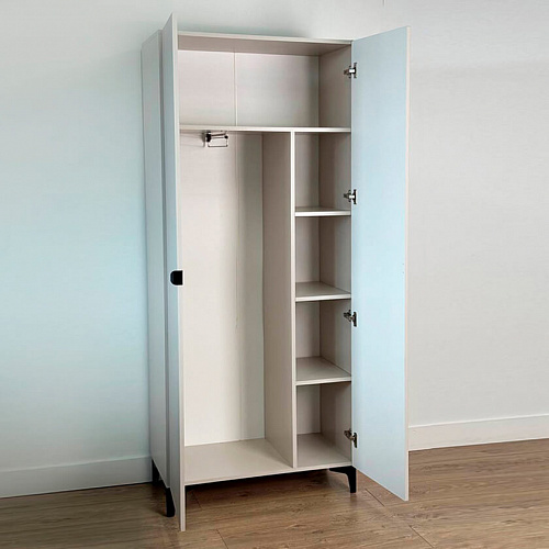 Шкаф двухдверный Рич кашемир/фрапучино матовый/черный