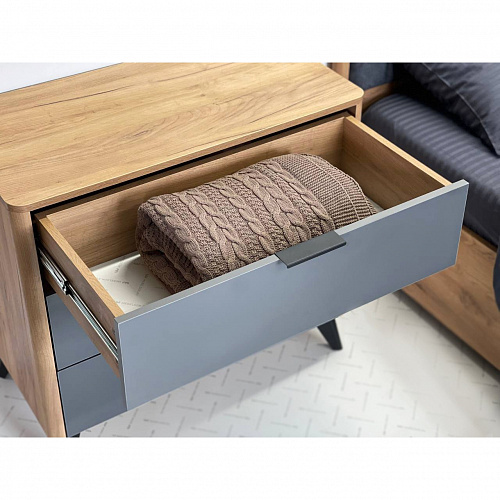 Комод Адам дуб крафт золотой/графит