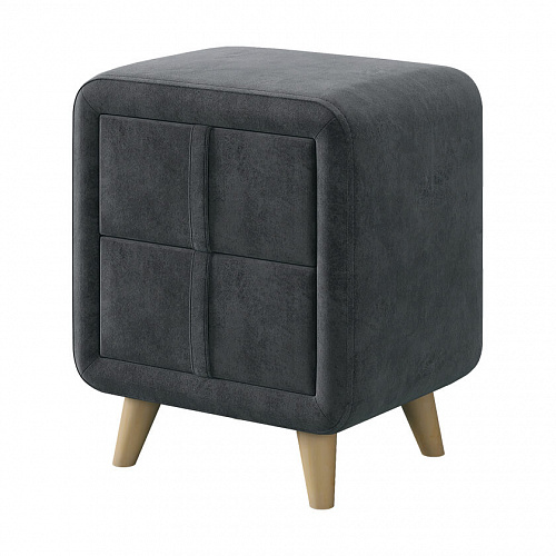 Тумба прикроватная Софи 3 грей алькантара (велюр)