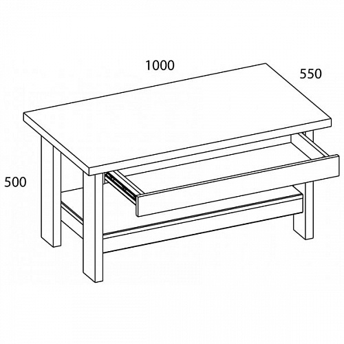 Стол журнальный JAGGER Дуб монастырский/Черный