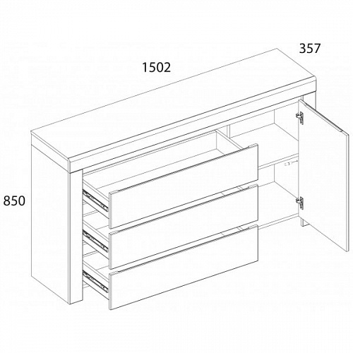 Гостиная TAURUS №2 Белый/Дуб вотан
