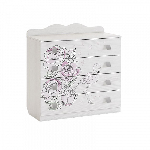 Комод Фэнтези белый рамух