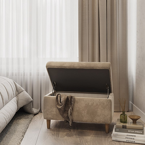 Пуф Чарли 2 капучино (велюр)