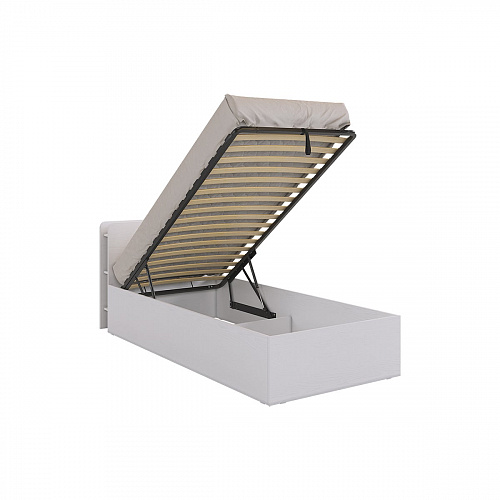 Кровать с подъемным механизмом Юниор 90х200 белое дерево