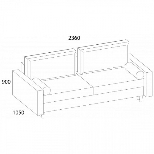 Диван-кровать ROBIN NEW BORDO 08