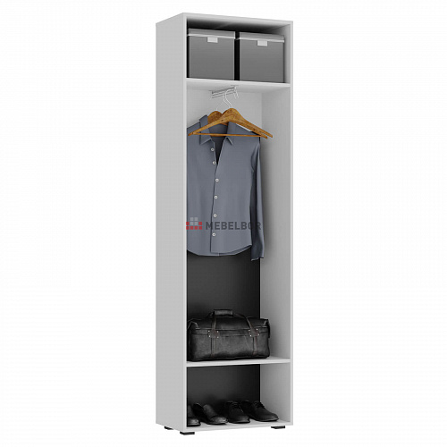 Шкаф для одежды НК GLOSS 600 Белый/Белый глянец