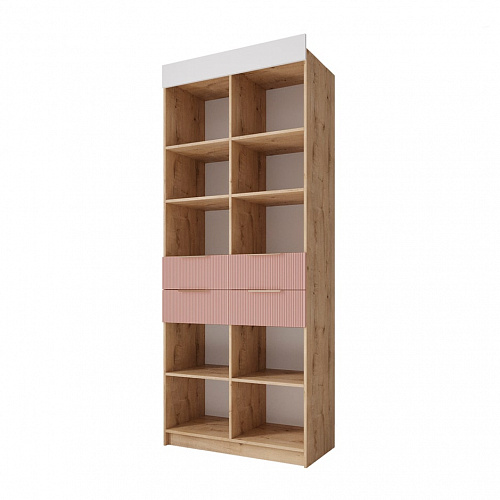 Стеллаж Лавис 900 Дуб бунратти/Персик софт