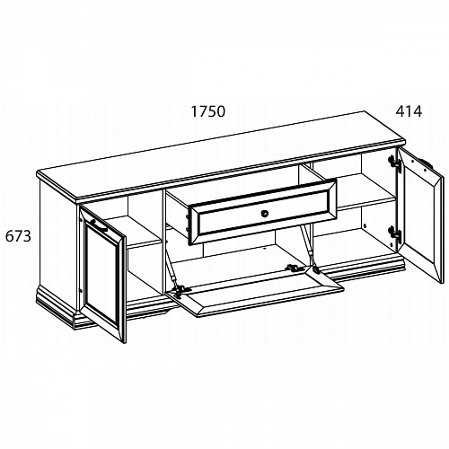 Тумба RTV 3D1S SEVILLA Белый