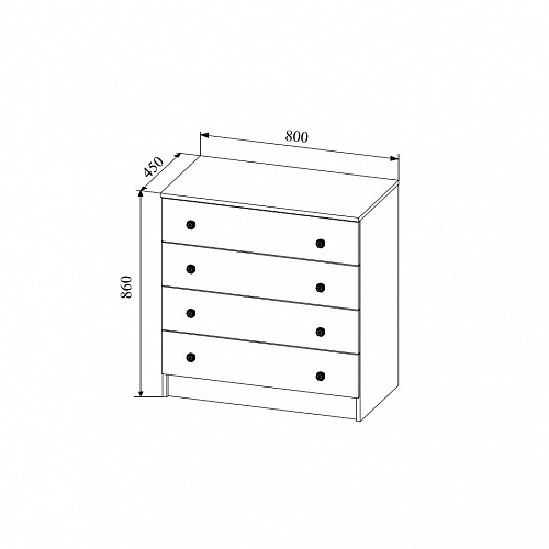 Комод Ki-ki Белый