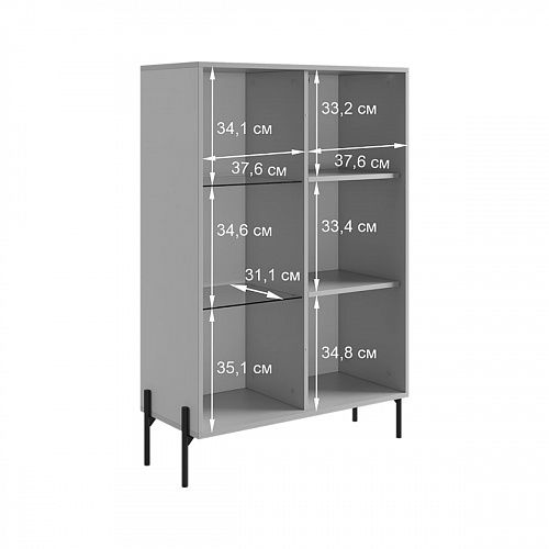 Комод Доминика со стеклом кашемир/дуб крафт золотой