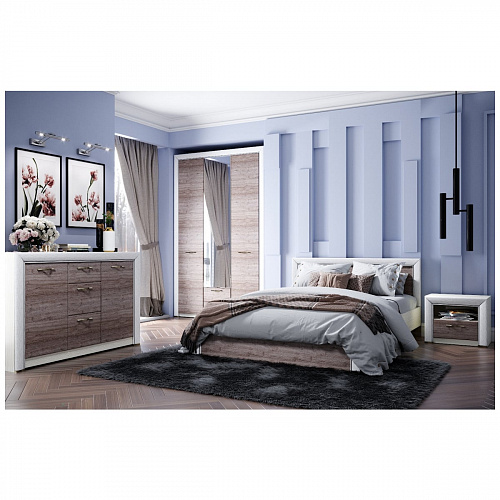 Комод 2D3S OLIVIA Вудлайн крем/дуб анкона