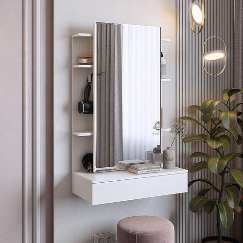 Туалетный столик Арина белый рамух