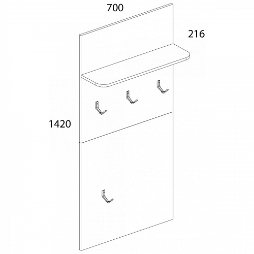 Вешалка TAURUS Дуб вотан