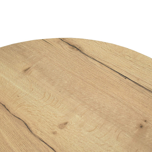 Стол ПГ-60 Блин черный муар/Дуб галифакс натуральный