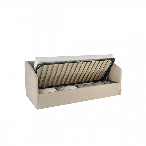 Кровать с подъемным механизмом Бест (Софа) 90х200 капучино (велюр)