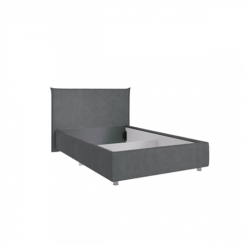 Кровать односпальная Бест 120х200 графит (велюр)