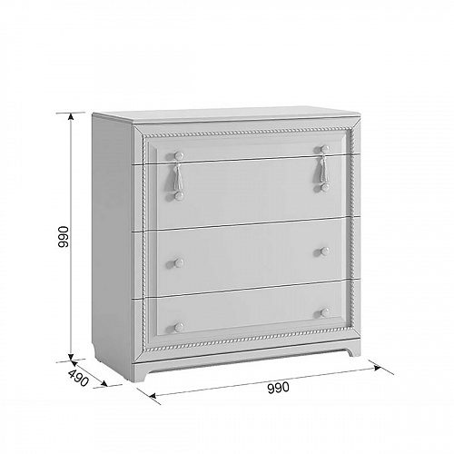 Комод Белла белый/джелато софт