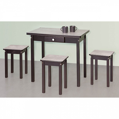 Стол обеденный раскладной ПН Венге/Бетао матовый