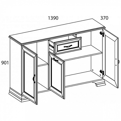 Спальный гарнитур TIFFANY №2 Вудлайн кремовый