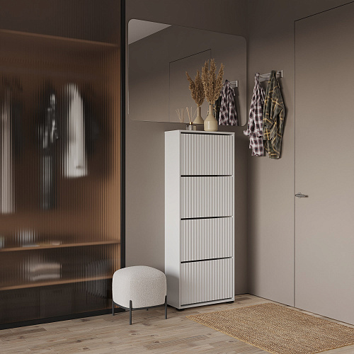 Тумба для обуви НК MOON 4 ящика Белый