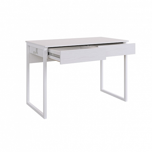Стол письменный Юниор белое дерево/белый муар
