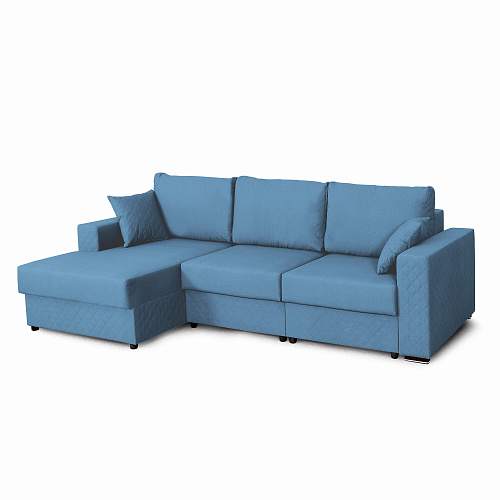 Диван Неаполь 2 Левый Аура голубой