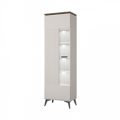 Шкаф с витриной VINATI 1V ПЕРСИДСКИЙ ЖЕМЧУГ/АМАРОК