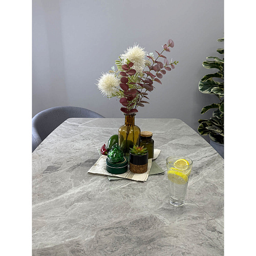 Стол обеденный Kenner BR1400 черный/керамика ITALIAN MIDDLE GRAY