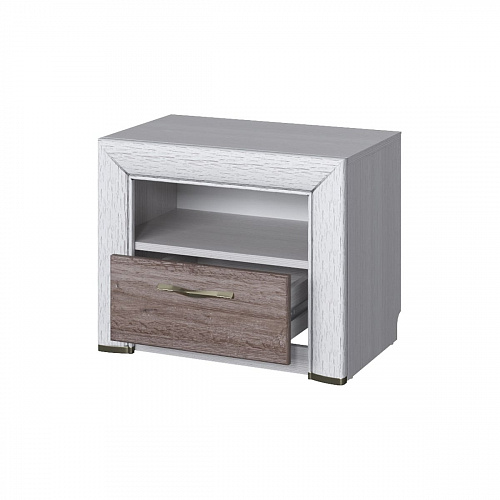 Тумба  прикроватная 1S OLIVIA Вудлайн крем/дуб анкона