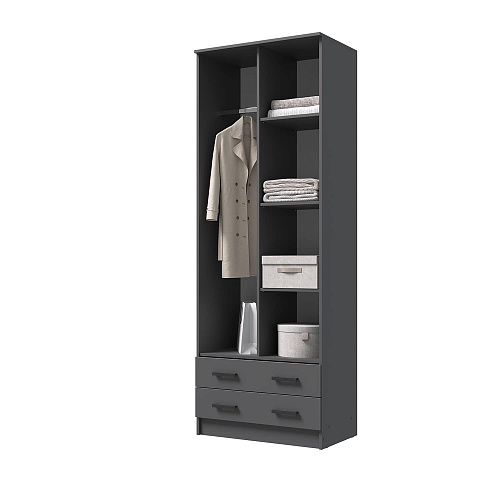 Шкаф Дуэт с зеркалом Графит