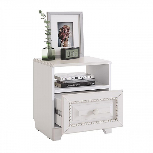 Тумба прикроватная Белла белый/джелато софт