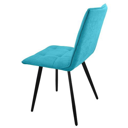 Стул Рица Лофт черный муар/Канди Бирюза