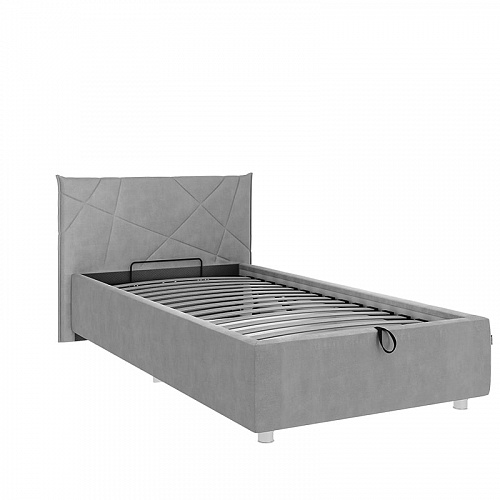 Кровать с подъемным механизмом Бест 90х200 графит (велюр)