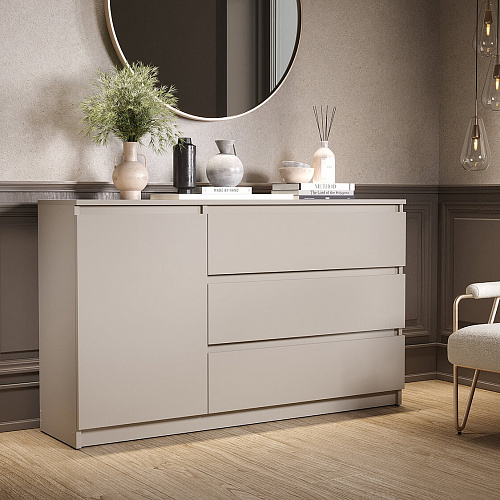 Комод ВЕГА 1Д-3Я Сатин