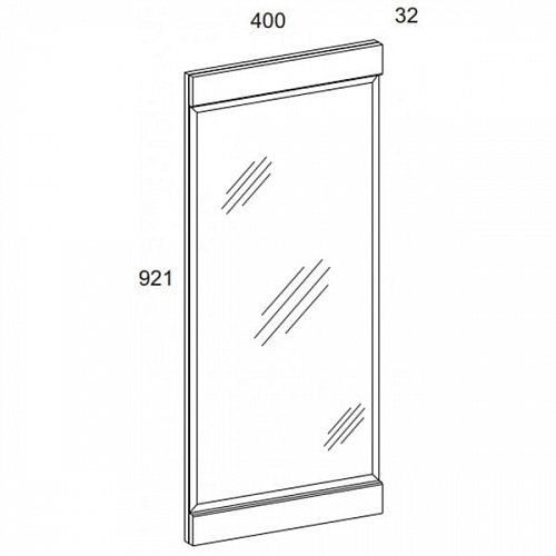 Зеркало навесное 40 MAGELLAN Сосна винтаж