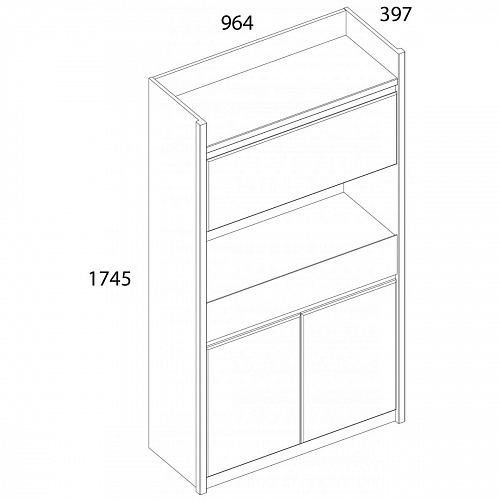 Шкаф 3D1SN JAZZ Каштан найроби/Оникс